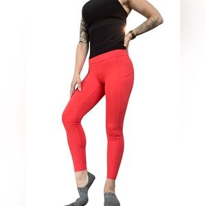 Lululemon Fast & Free 7/8 tight II Nulu 25” - Red Orange